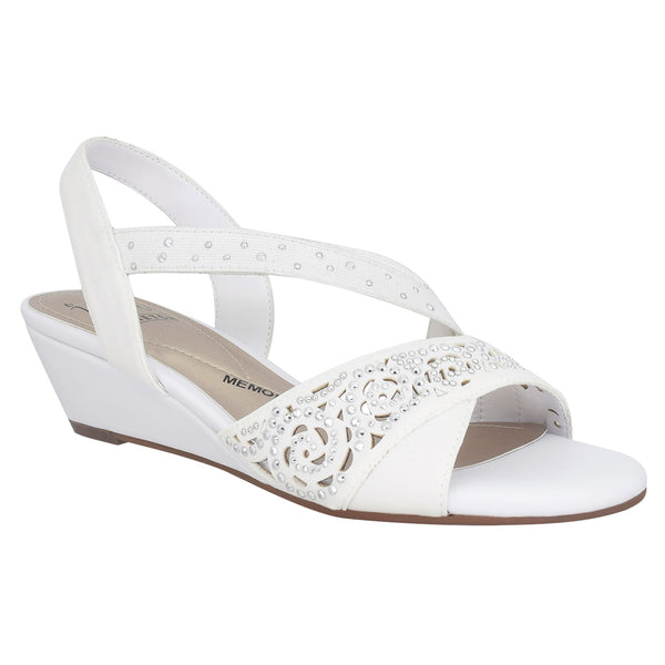 Grace Stretch Wedge Sandal with Memory Foam