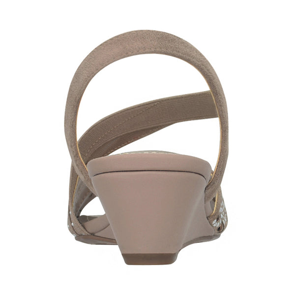 Grace Stretch Wedge Sandal with Memory Foam