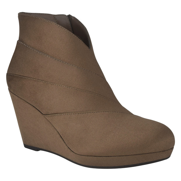 Thorson Platform Wedge Ankle Bootie with Memory Foam