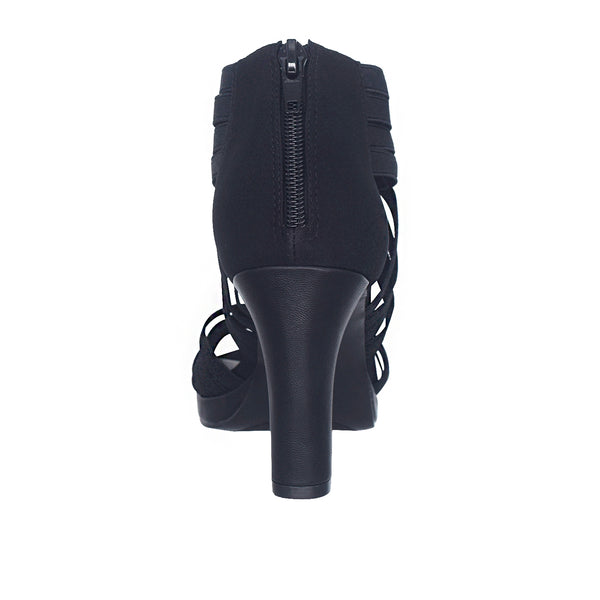 Tauna Stretch Elastic Platform Dress Sandal with Memory Foam
