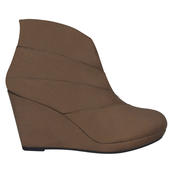 Thorson Platform Wedge Ankle Bootie with Memory Foam