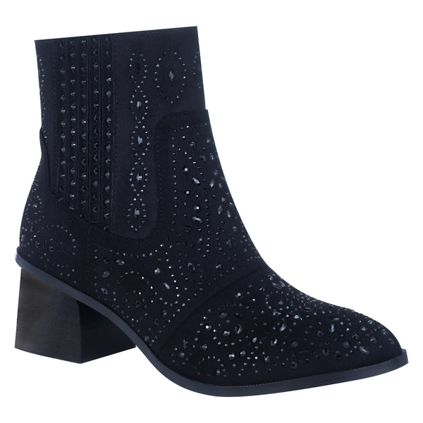 Jackie Stretch Ankle Bootie with Memory Foam