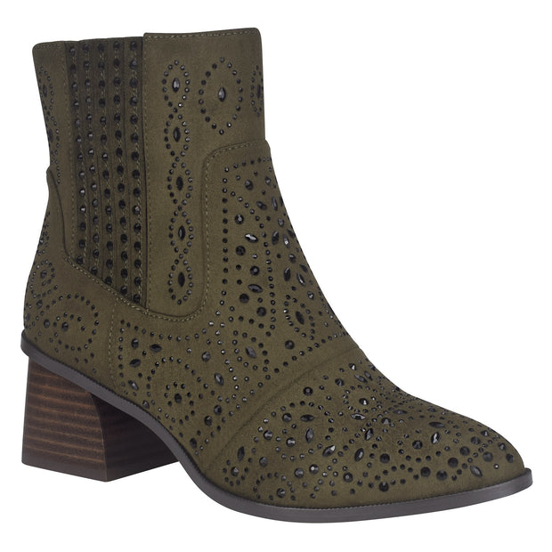 Jackie Stretch Ankle Bootie with Memory Foam