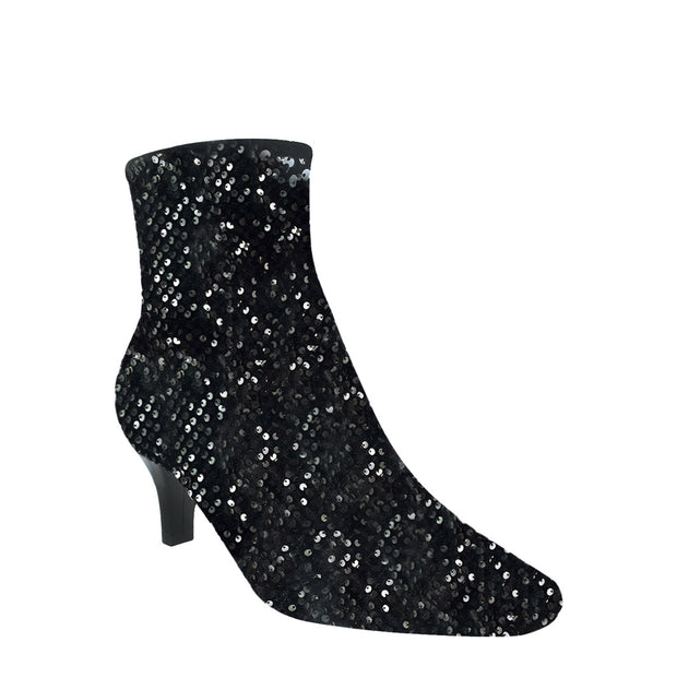 Neil Sequin Stretch Ankle Bootie