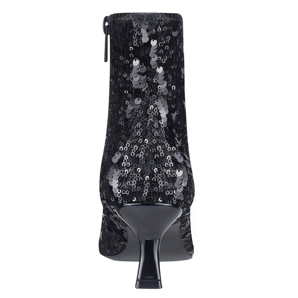 Nidia Sequin Stretch Ankle Bootie with Memory Foam