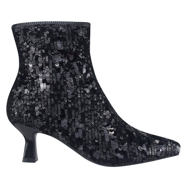 Nidia Sequin Stretch Ankle Bootie with Memory Foam