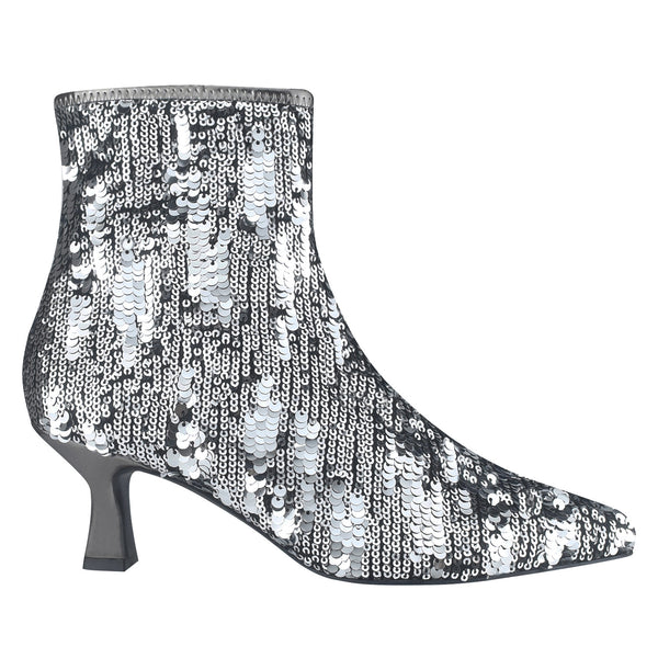 Nidia Sequin Stretch Ankle Bootie with Memory Foam