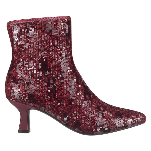 Nidia Sequin Stretch Ankle Bootie with Memory Foam