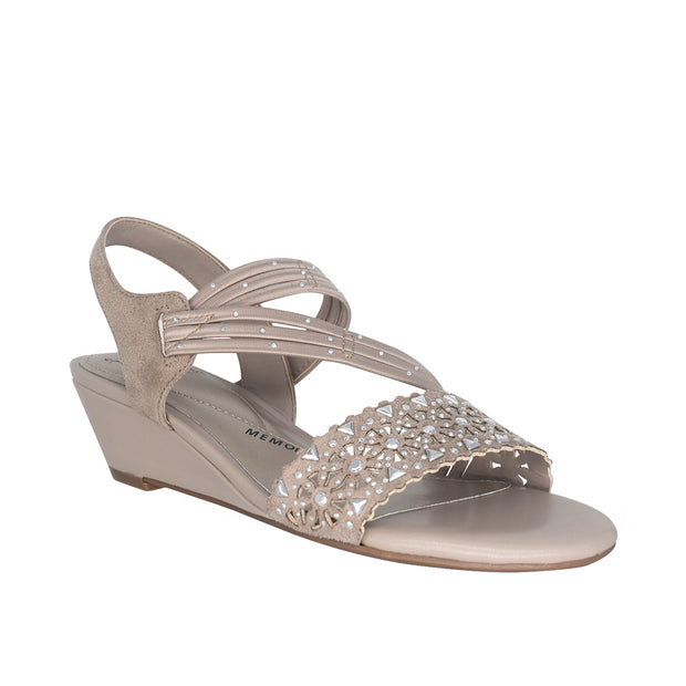 Gatrina Stretch Wedge Sandal with Memory Foam