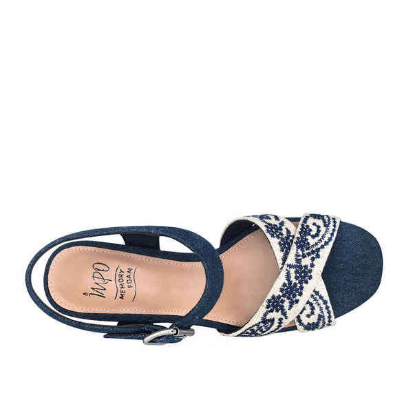 Quealent Women's Embroidered Platform Sandals with Guam